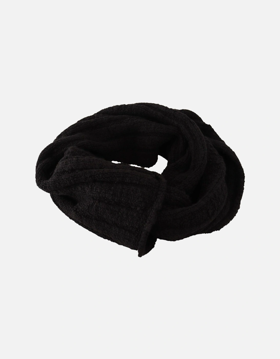 Dolce Gabbana Cable Knit Wool Scarf Women - Black Scarves