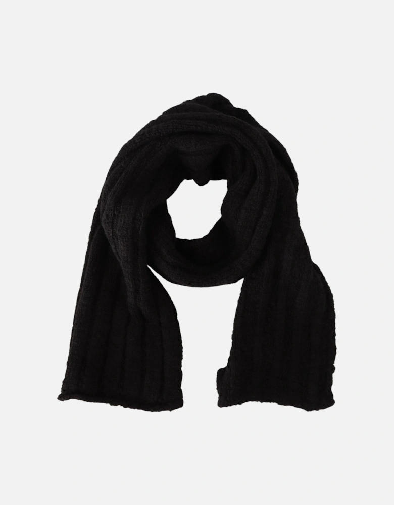 Dolce Gabbana Cable Knit Wool Scarf Women - Black Scarves
