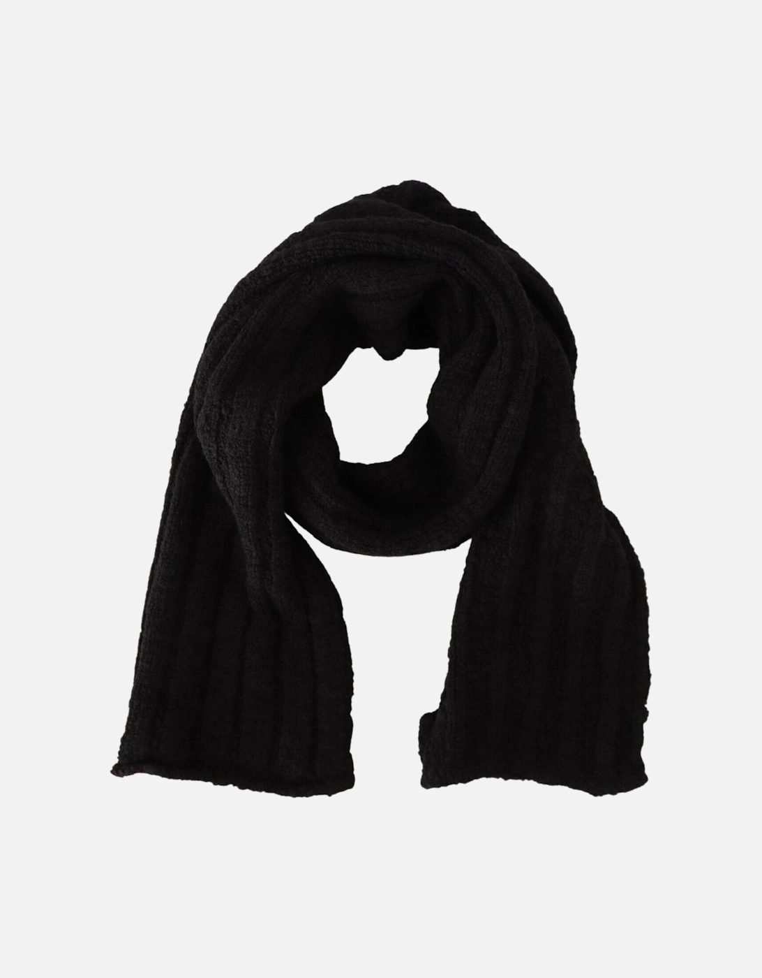 Dolce Gabbana Cable Knit Wool Scarf Women - Black Scarves, 6 of 5