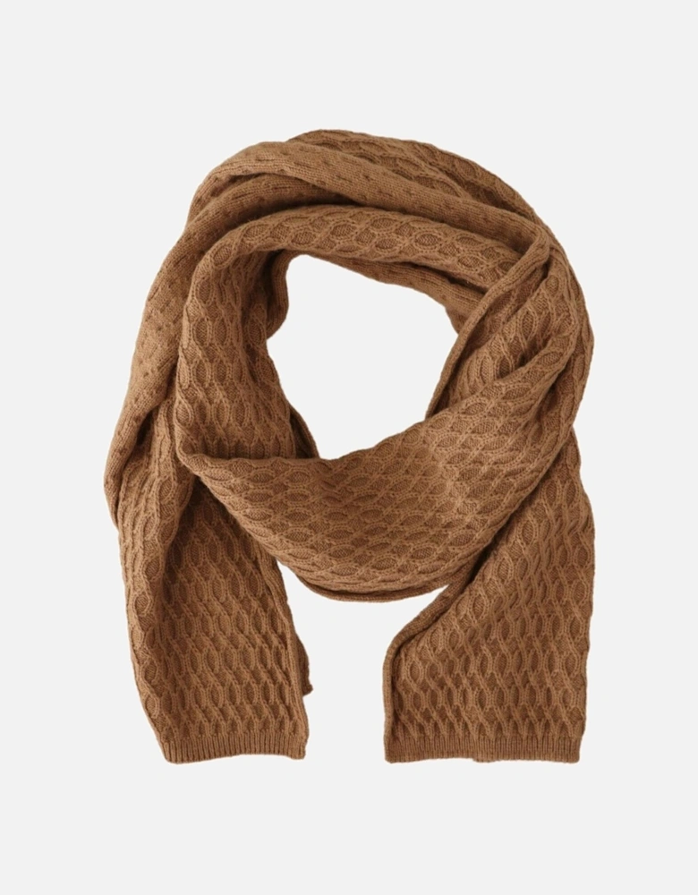 Dolce Gabbana Cable Knit Cashmere Scarf Women - Brown Scarves