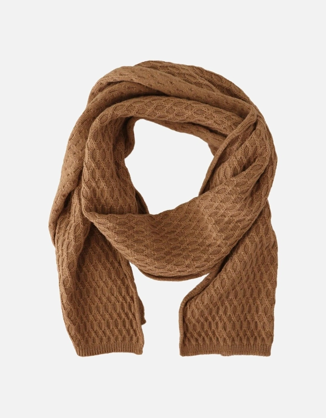 Dolce Gabbana Cable Knit Cashmere Scarf Women - Brown Scarves