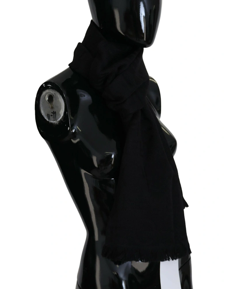 Wool Scarf Black Women Scarves