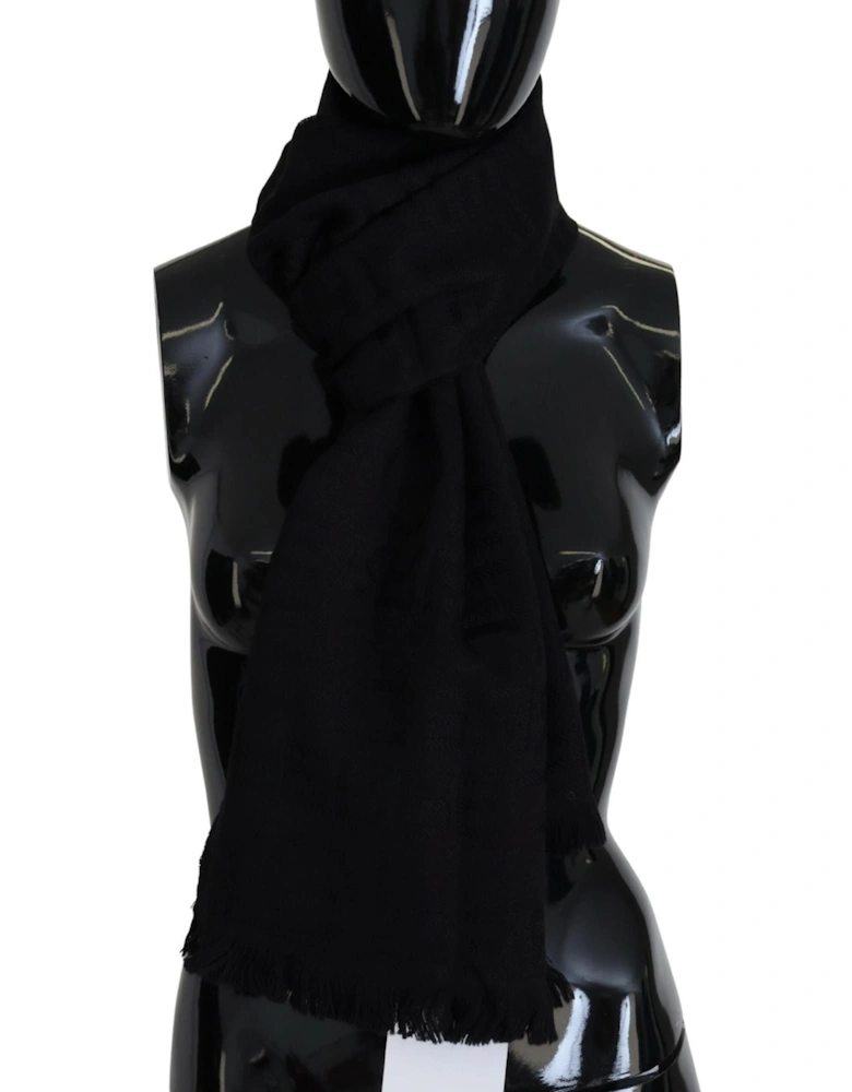 Wool Scarf Black Women Scarves