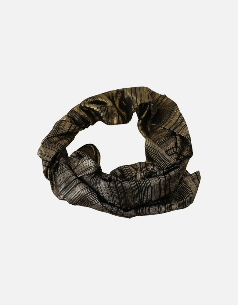Dolce Gabbana Metallic Stripe Scarf Women - Gold Scarves