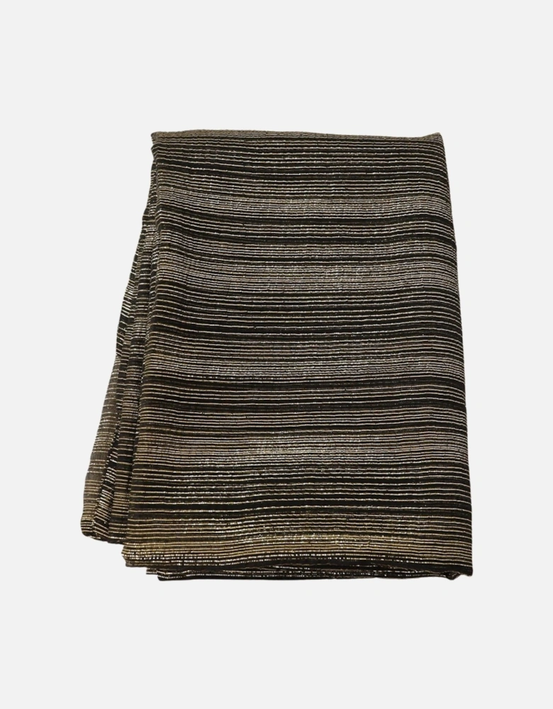 Dolce Gabbana Metallic Stripe Scarf Women - Gold Scarves