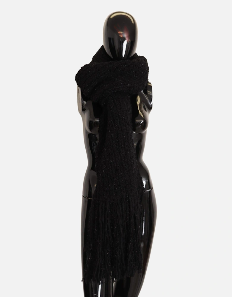 Dolce Gabbana Fringe Shawl Women - Black Scarves