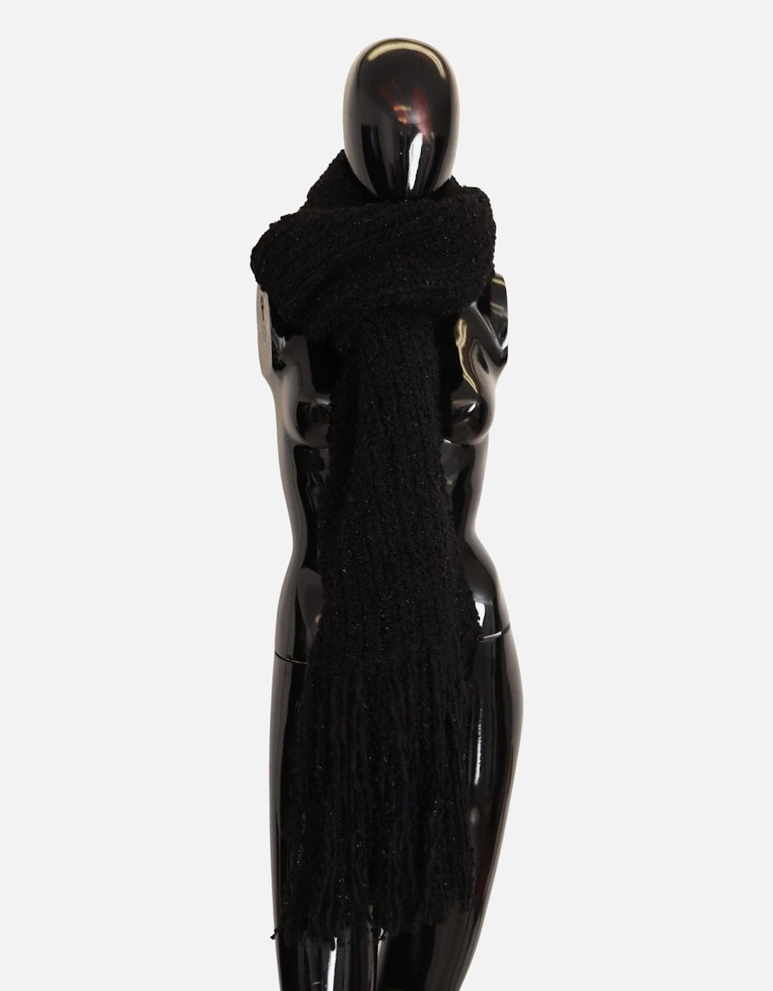 Dolce Gabbana Fringe Shawl Women - Black Scarves