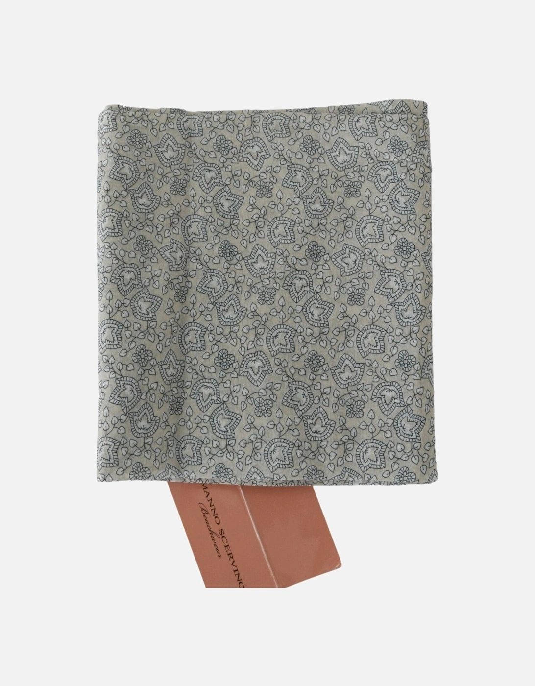 Silk Scarf Floral Print Women - Beige Scarves