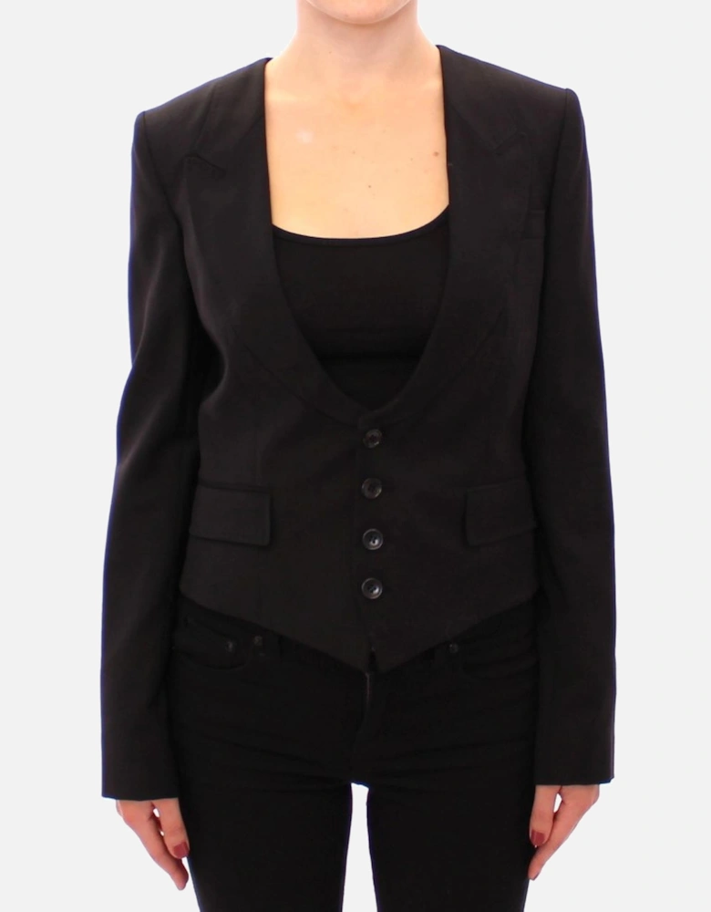 Black Blazer Long Sleeve VNeck Women Suits