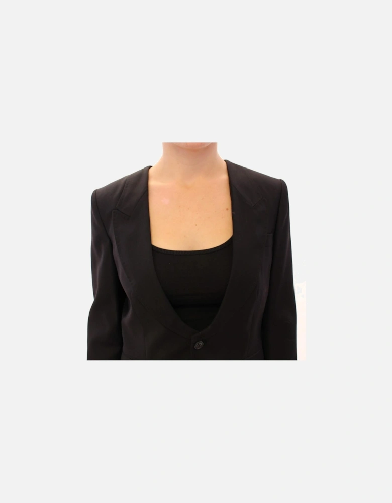 Black Blazer Long Sleeve VNeck Women Suits