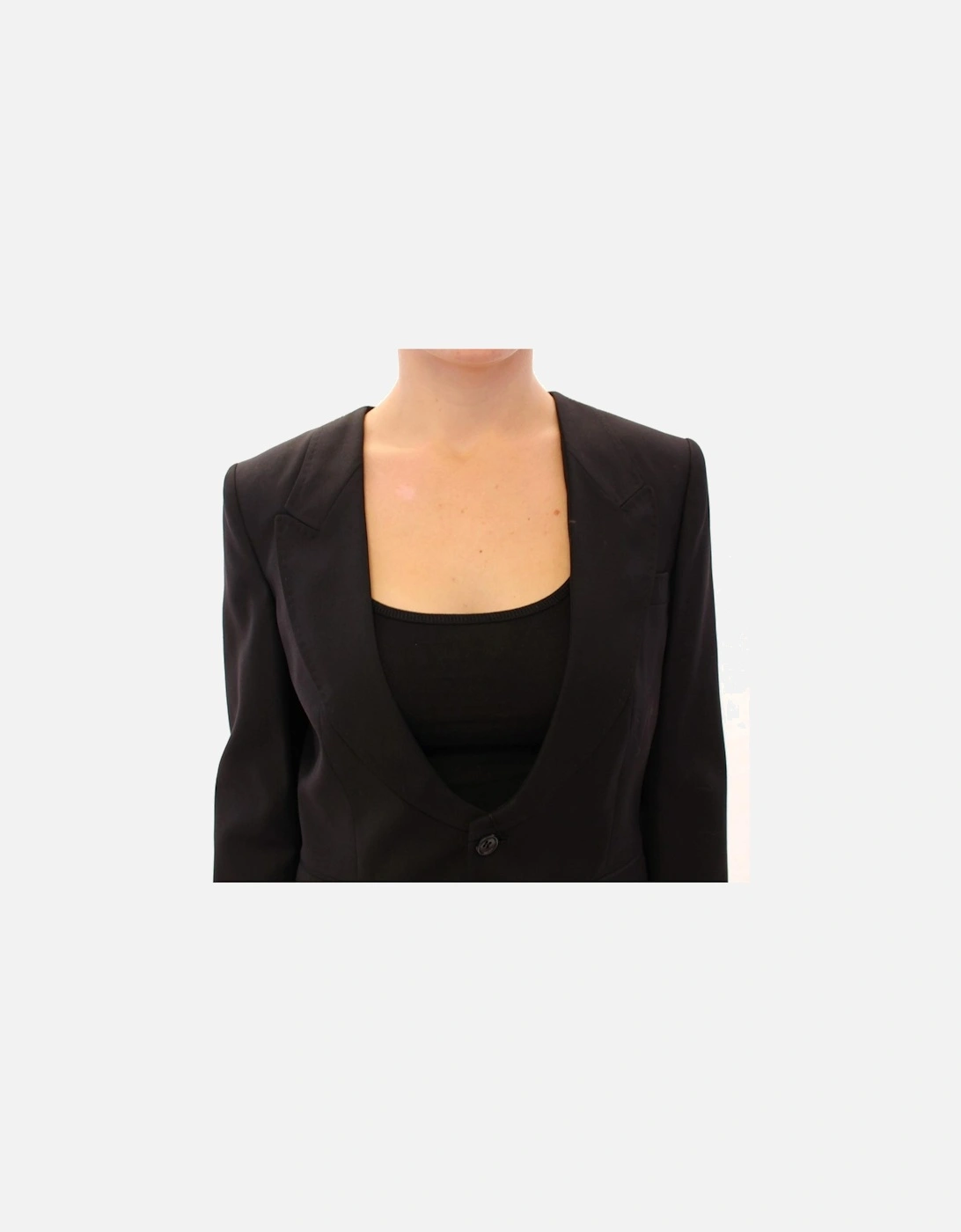 Black Blazer Long Sleeve VNeck Women Suits