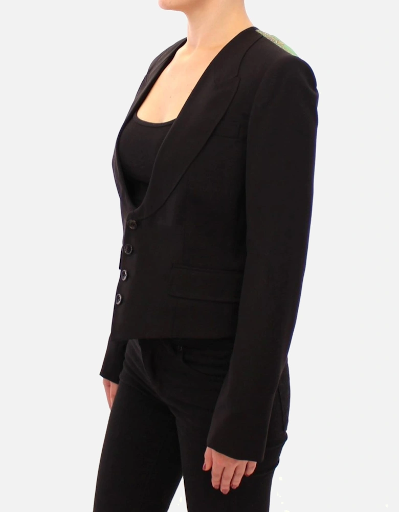 Black Blazer Long Sleeve VNeck Women Suits