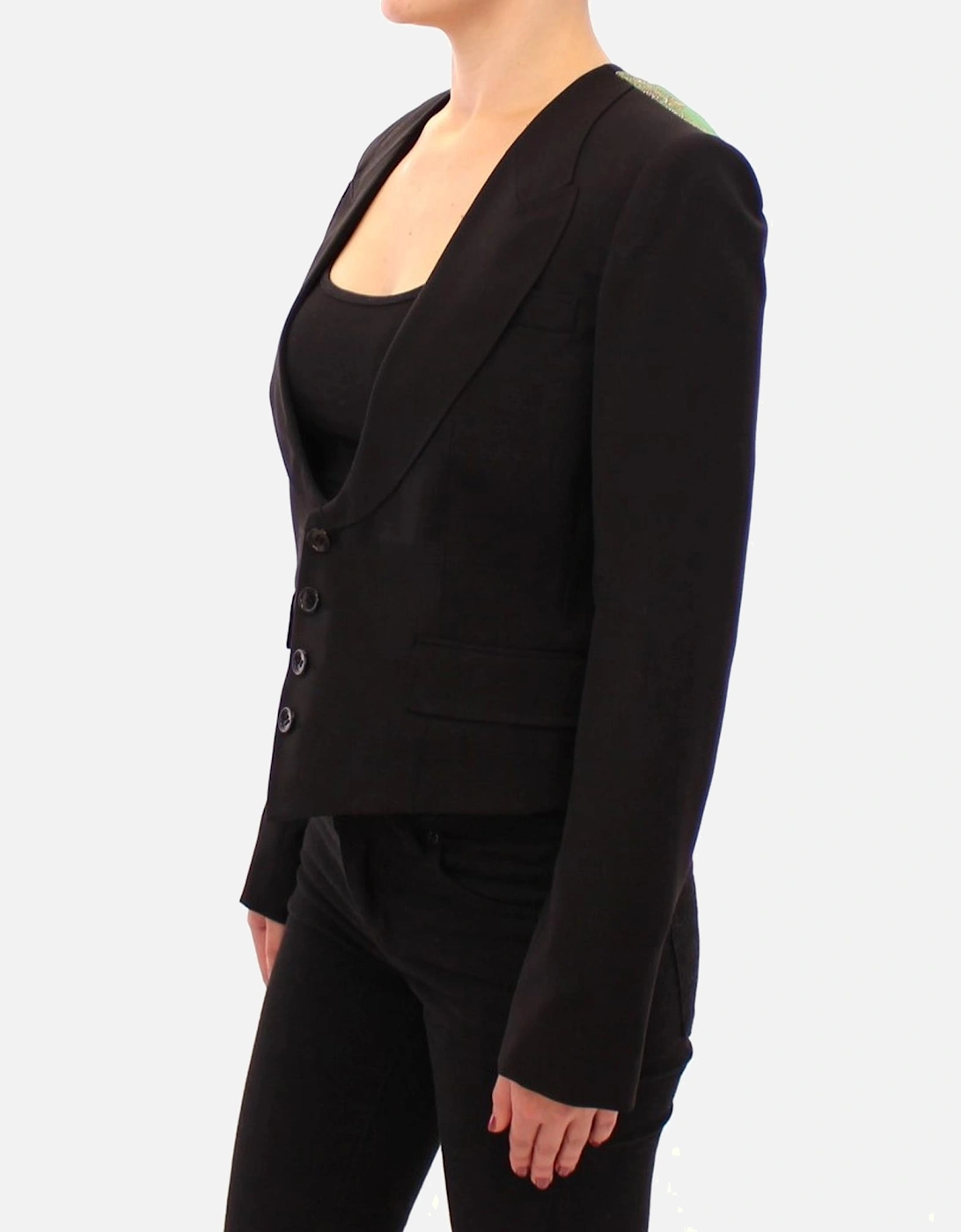 Black Blazer Long Sleeve VNeck Women Suits
