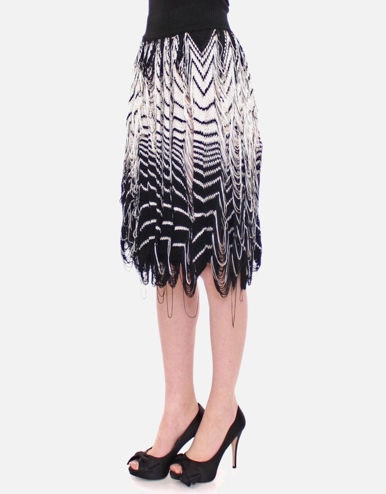 Knit Skirt Black White MOM10055 Women - Blackwhite