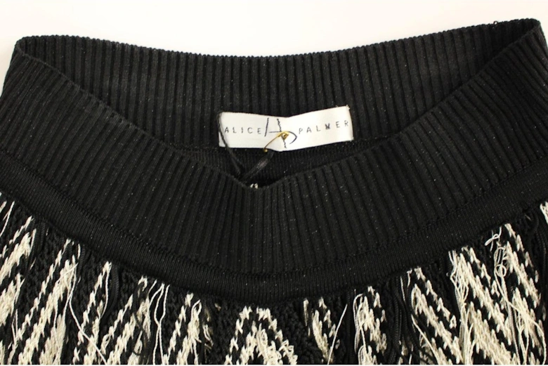 Knit Skirt Black White MOM10055 Women - Blackwhite