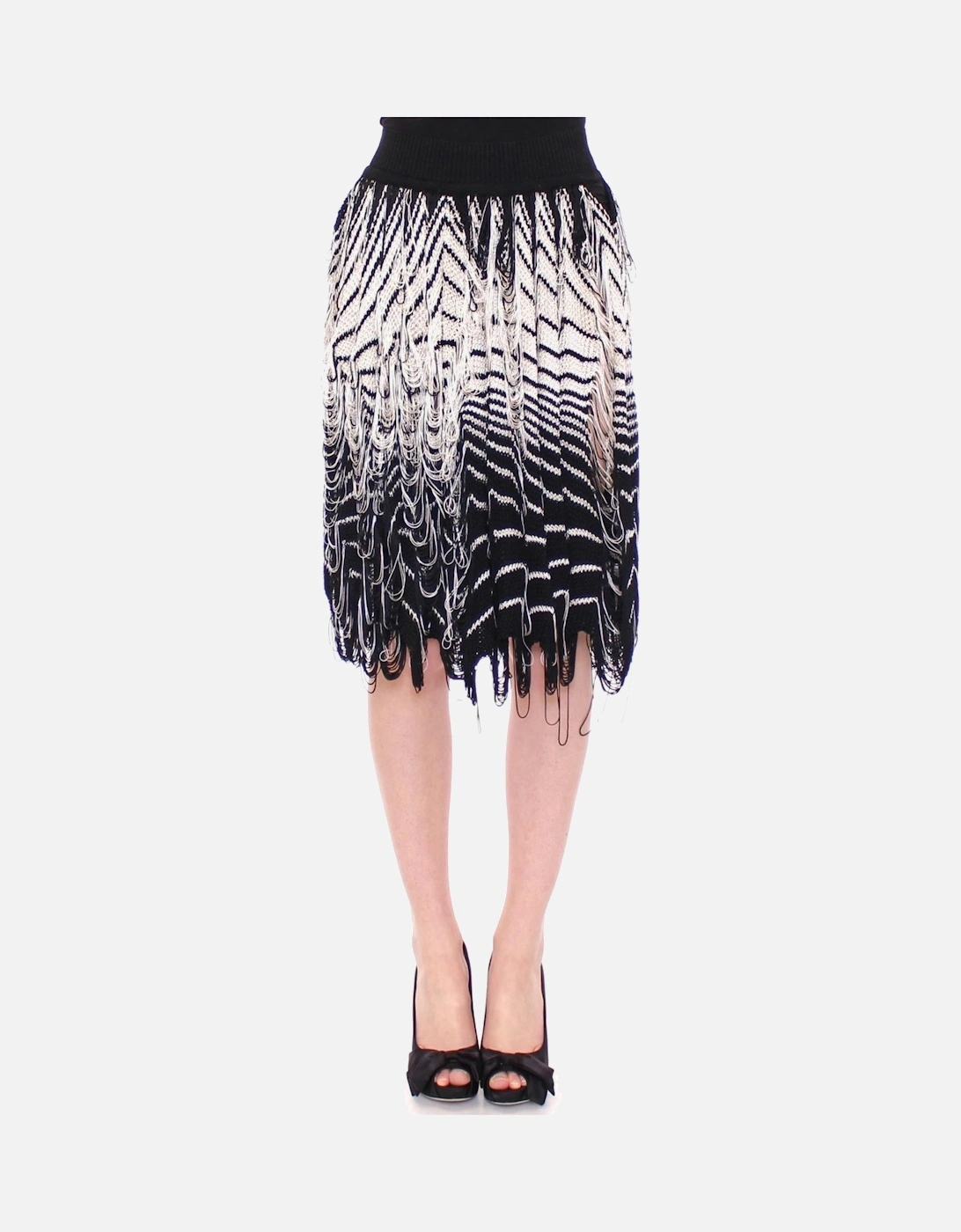 Knit Skirt Black White MOM10055 Women - Blackwhite, 7 of 6
