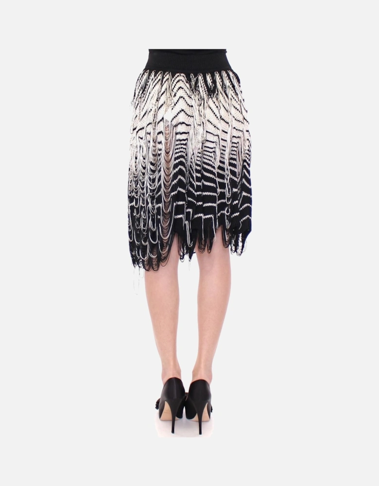 Knit Skirt Black White MOM10055 Women - Blackwhite