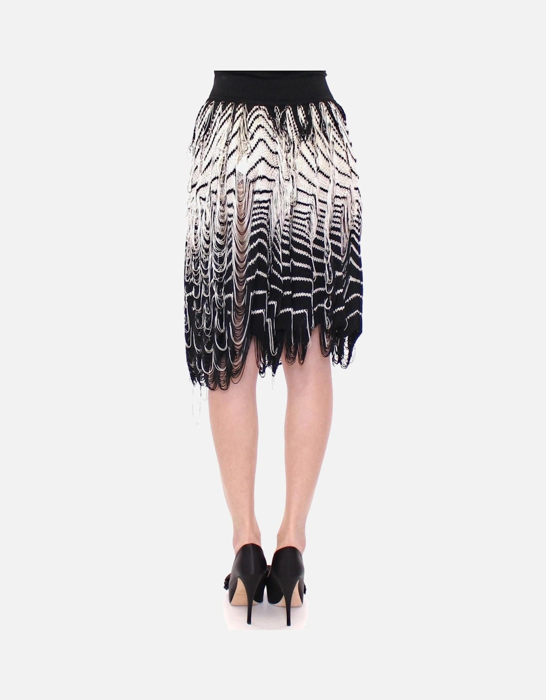 Knit Skirt Black White MOM10055 Women - Blackwhite