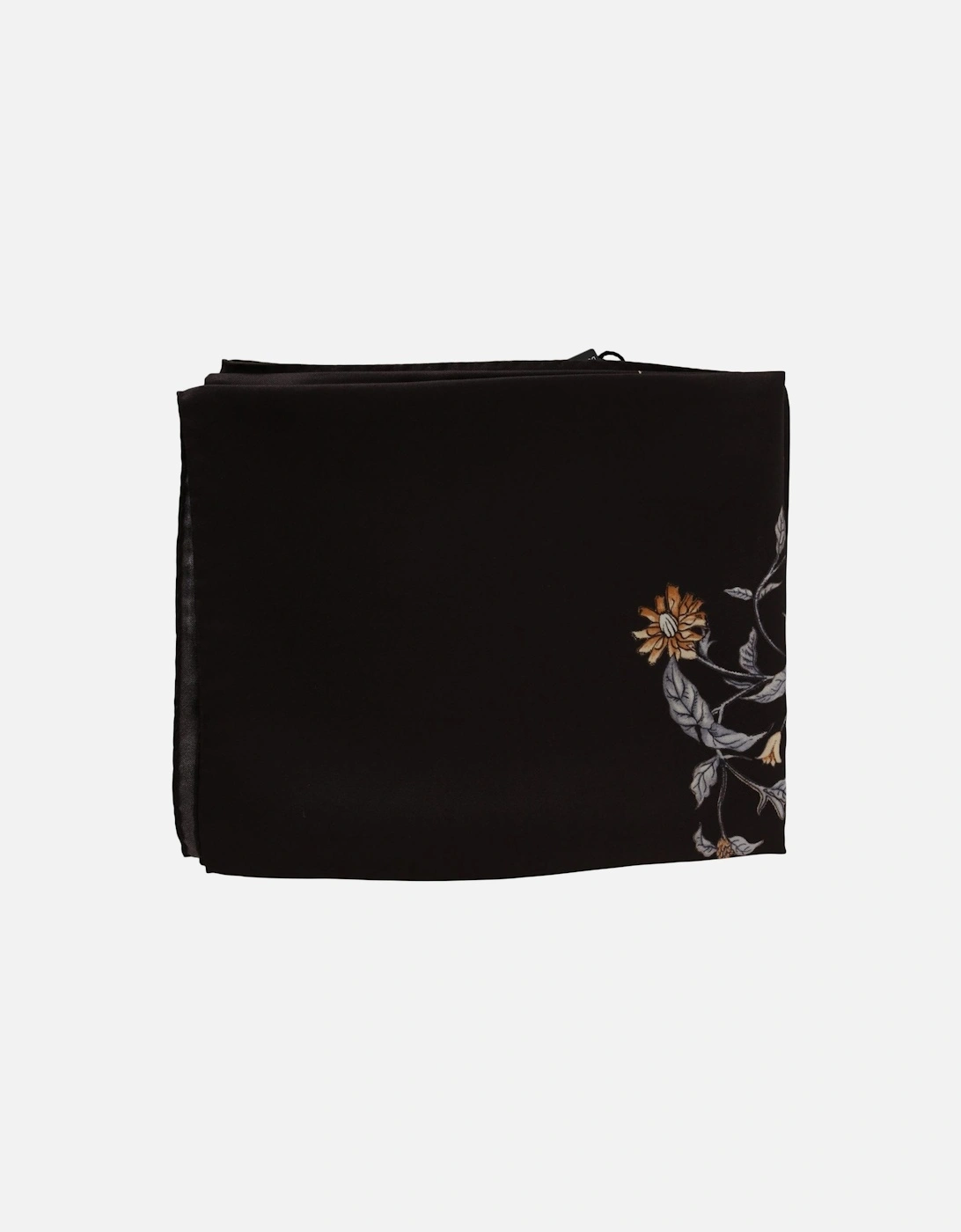 Dolce Gabbana Silk Scarf Floral Print Women - Black Scarves