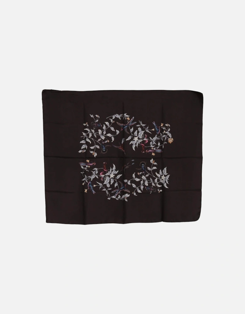 Dolce Gabbana Silk Scarf Floral Print Women - Black Scarves
