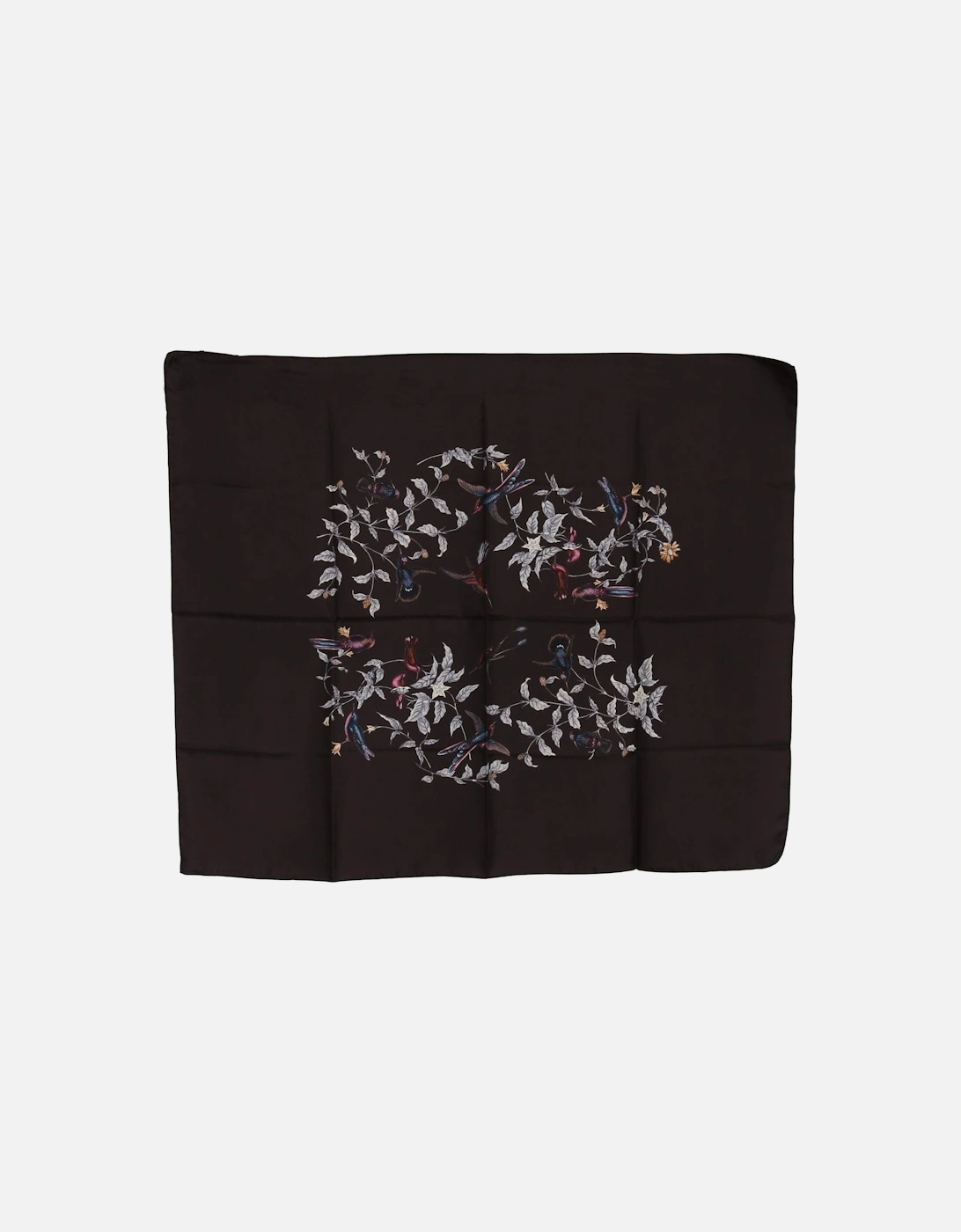 Dolce Gabbana Silk Scarf Floral Print Women - Black Scarves