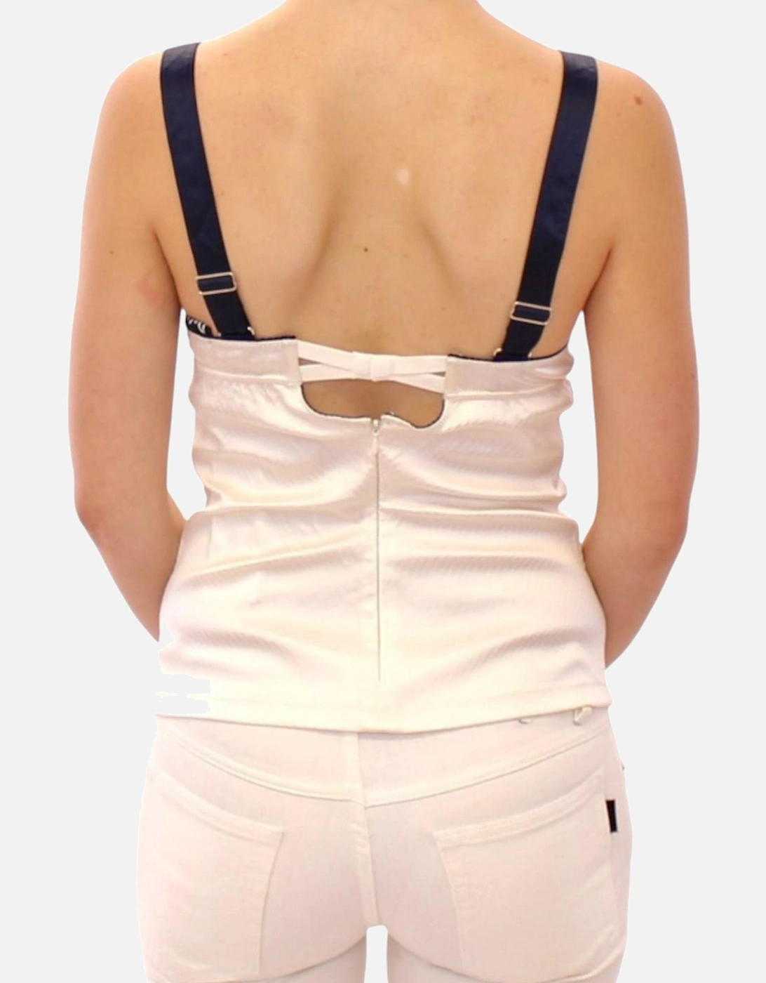 Dolce Gabbana Nautical Print TopSleeveless Top Women - White T-Shirts