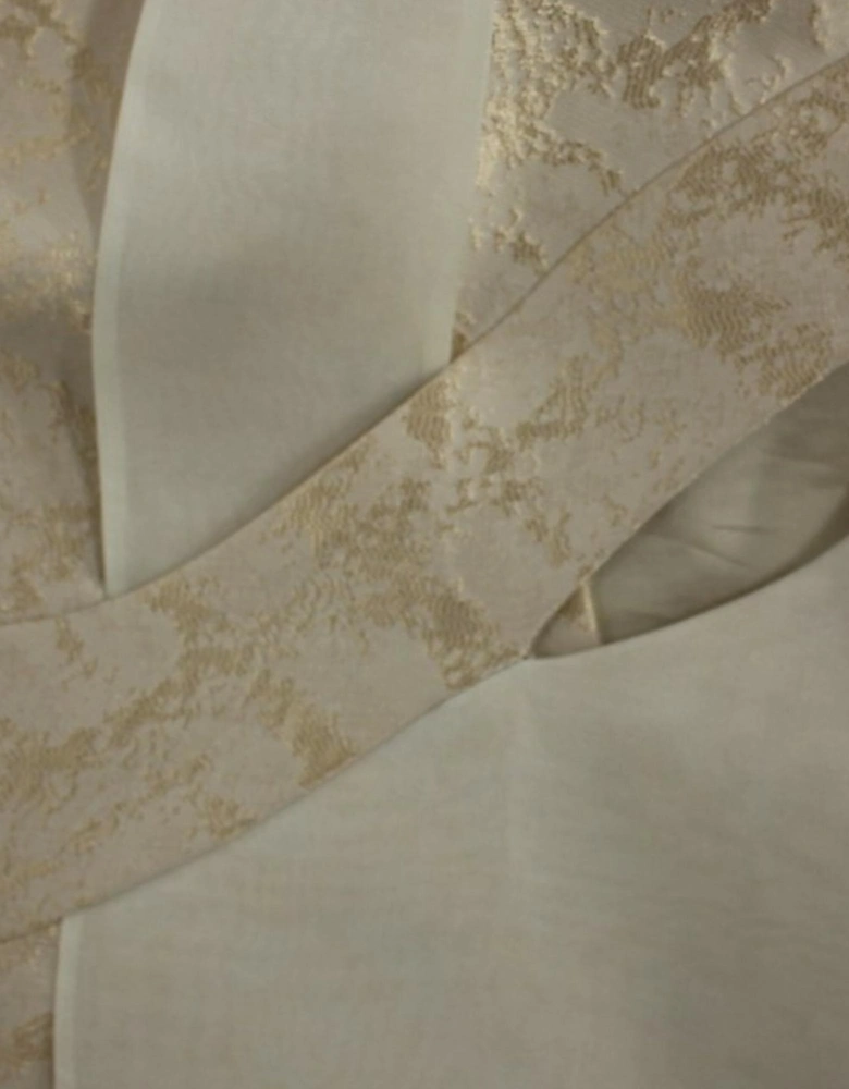Brocade Sleeveless Vest with Original Tags Women - Beige Jackets