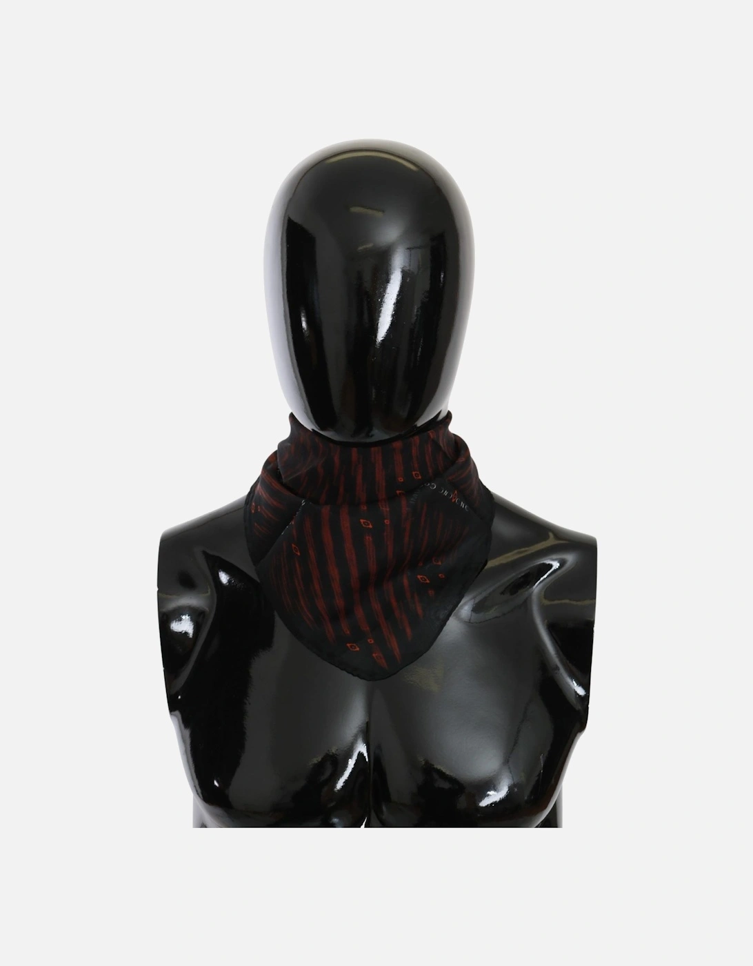 Silk Scarf and Hat Set with Logo Details Women - Black Scarves, 6 of 5