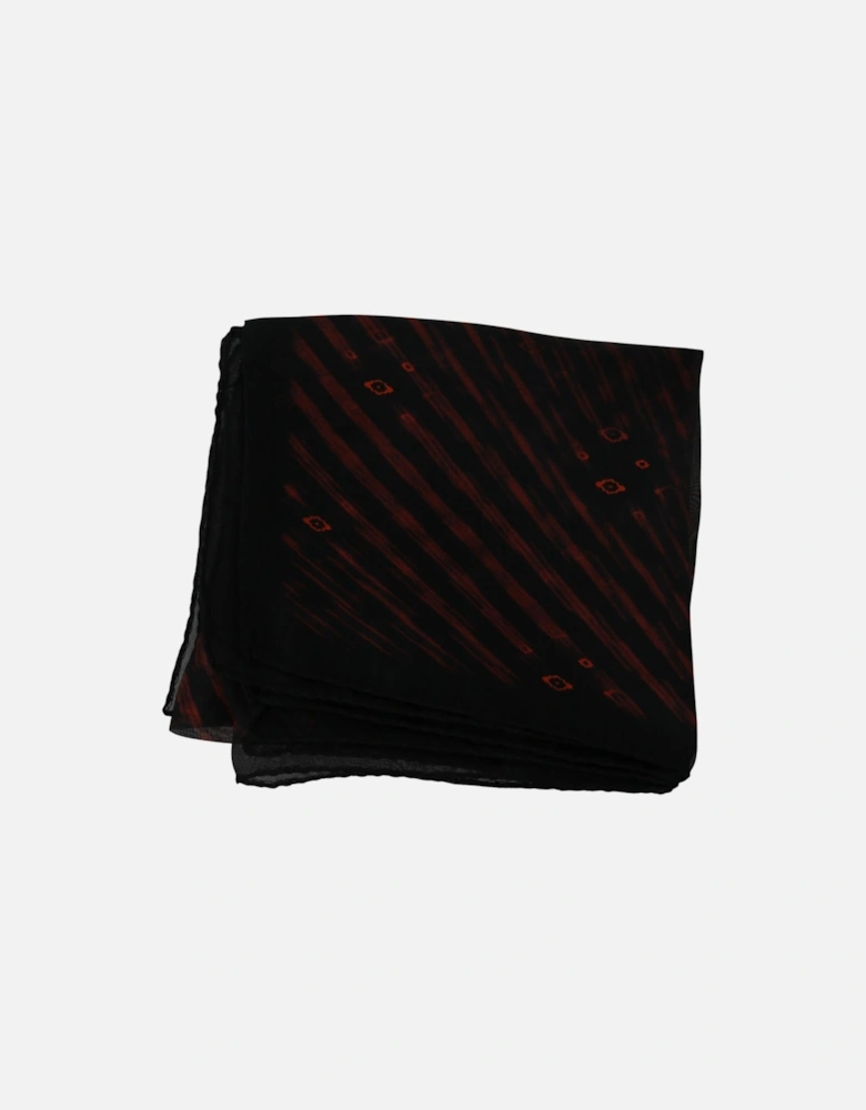 Silk Scarf and Hat Set with Logo Details Women - Black Scarves