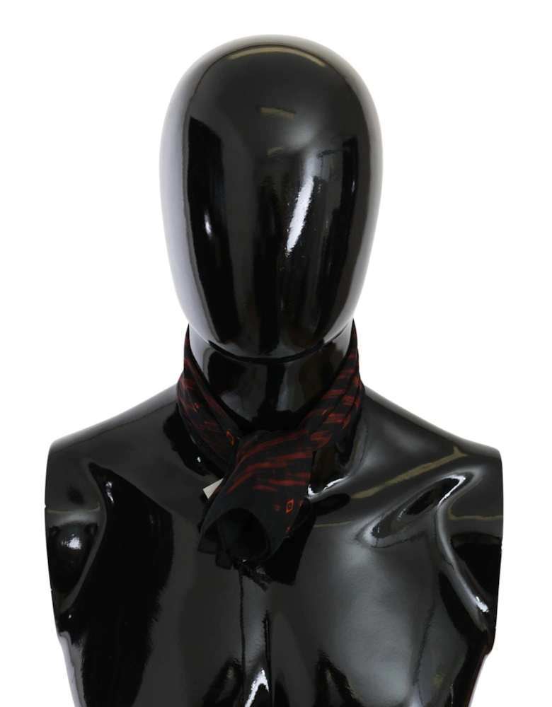 Silk Scarf and Hat Set with Logo Details Women - Black Scarves