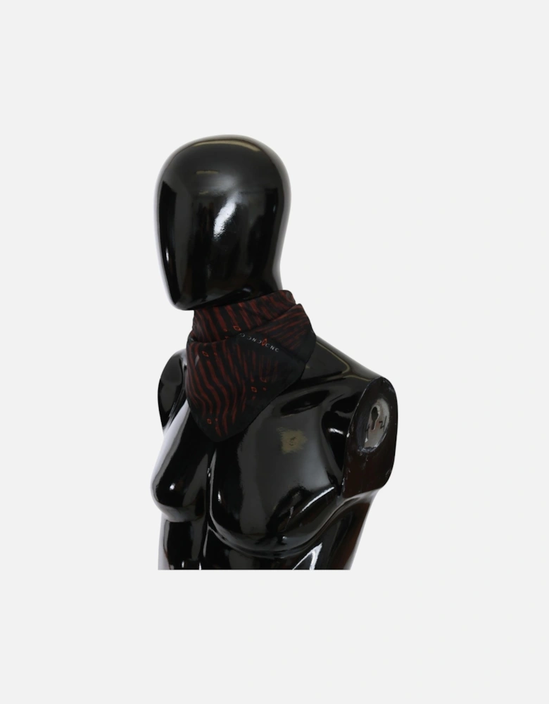 Silk Scarf and Hat Set with Logo Details Women - Black Scarves