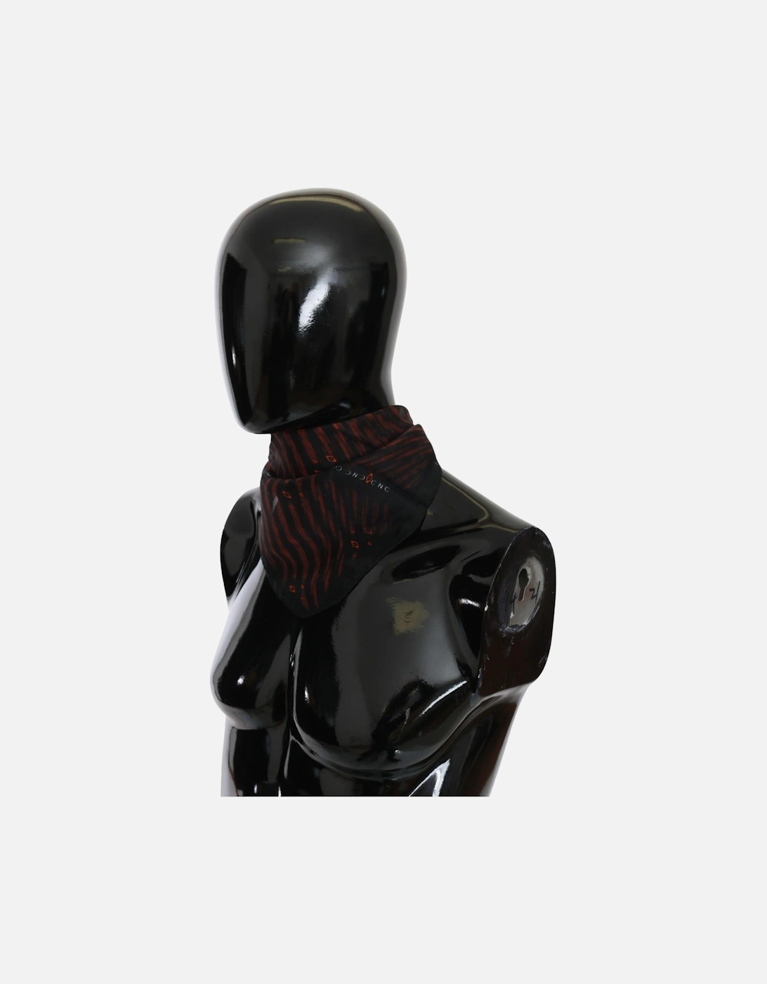 Silk Scarf and Hat Set with Logo Details Women - Black Scarves