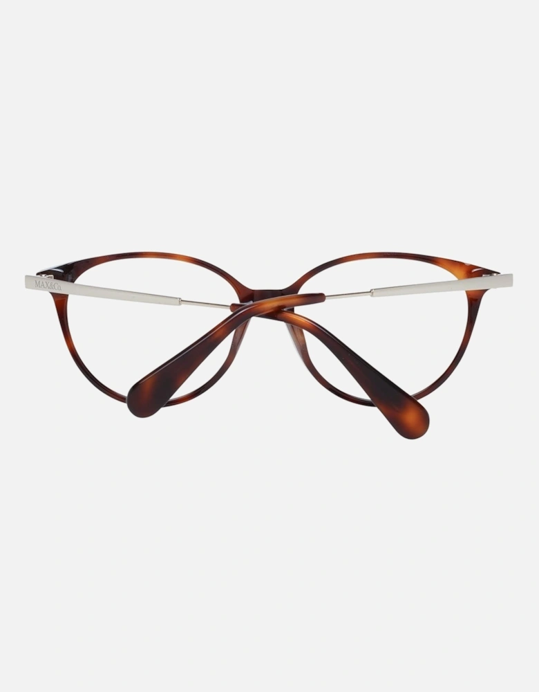 Brown Cat Eye Glasses with Metal and Plastic Frame and Demo Lenses