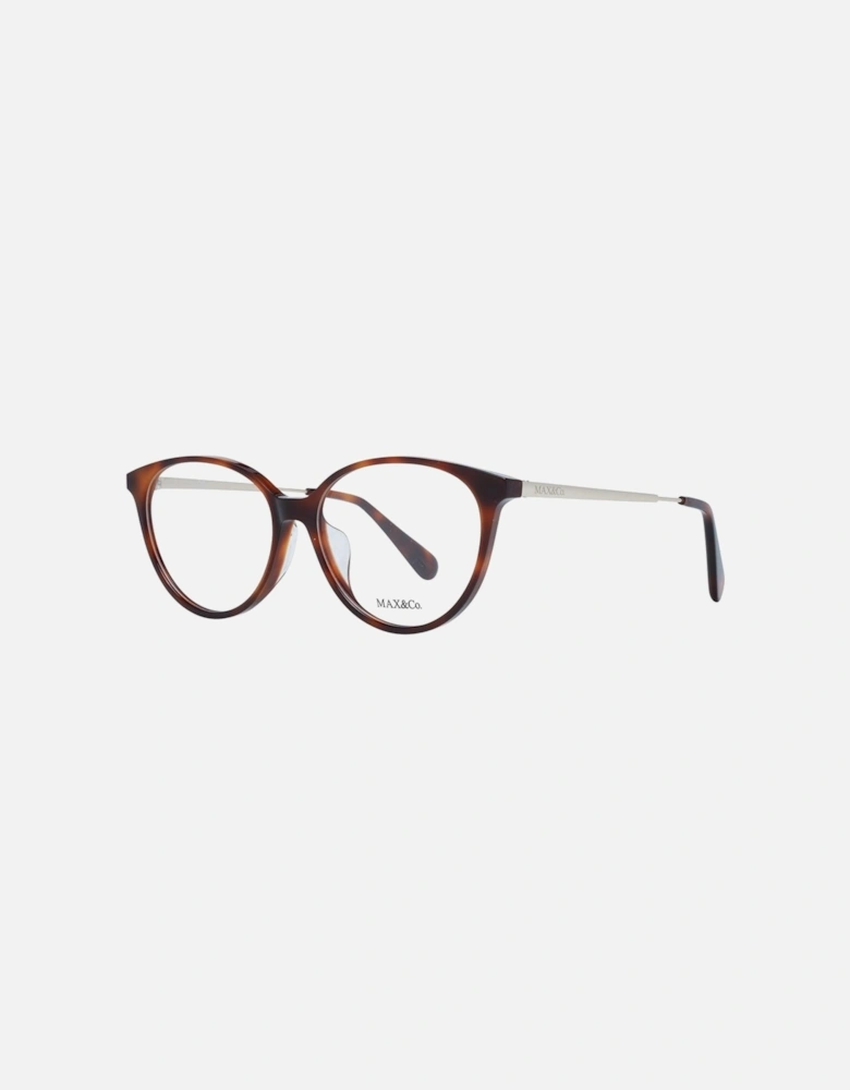 Brown Cat Eye Glasses with Metal and Plastic Frame and Demo Lenses