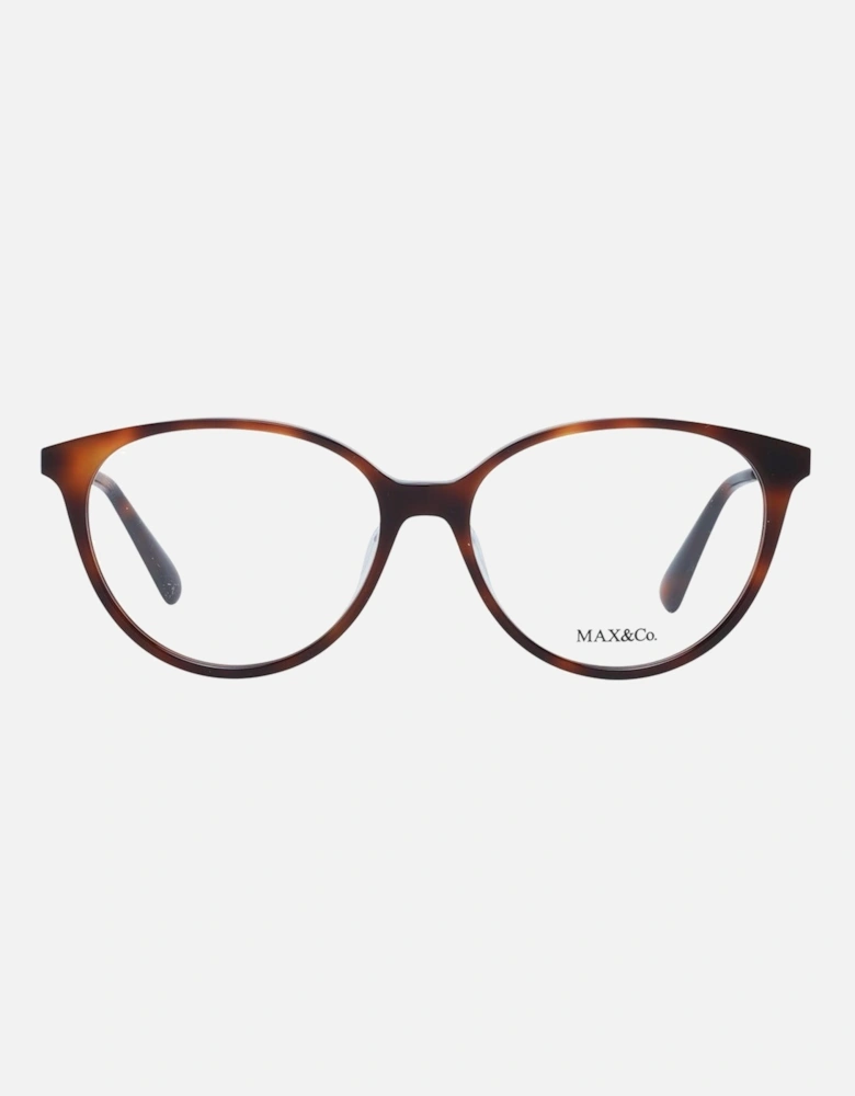 Brown Cat Eye Glasses with Metal and Plastic Frame and Demo Lenses