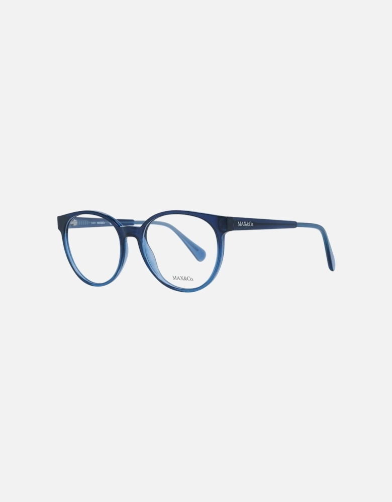 Blue Round Plastic Glasses with Demo Lenses - 53-17-145 Women Frames