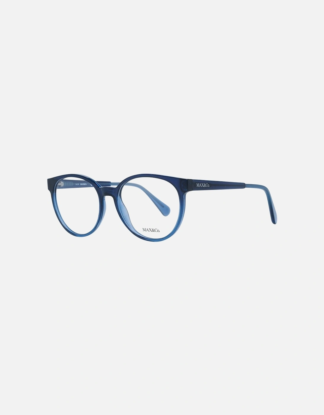 Blue Round Plastic Glasses with Demo Lenses - 53-17-145 Women Frames, 4 of 3