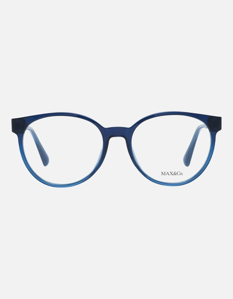 Blue Round Plastic Glasses with Demo Lenses - 53-17-145 Women Frames