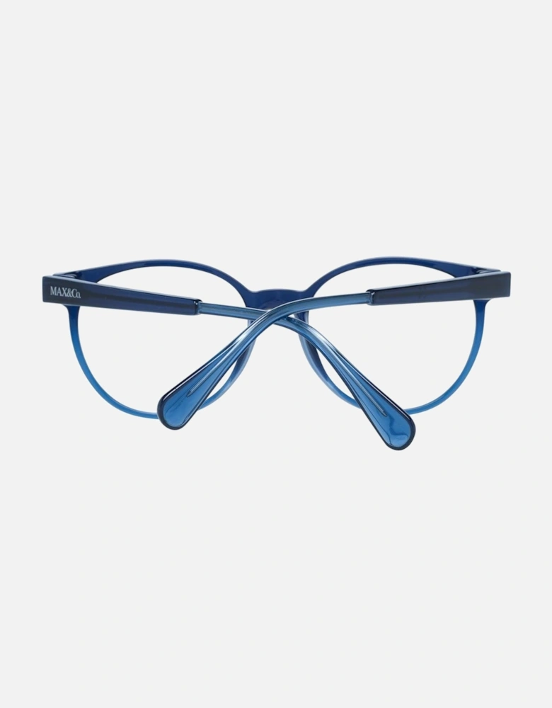 Blue Round Plastic Glasses with Demo Lenses - 53-17-145 Women Frames