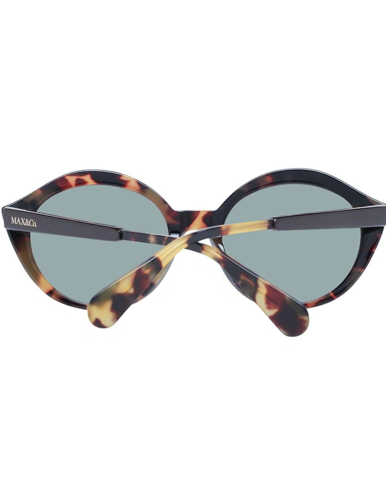 Brown Round Sunglasses with Green Lenses Women
