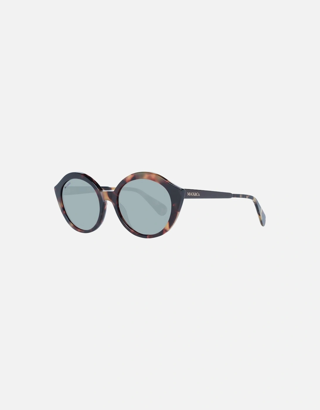 Brown Round Sunglasses with Green Lenses Women, 4 of 3