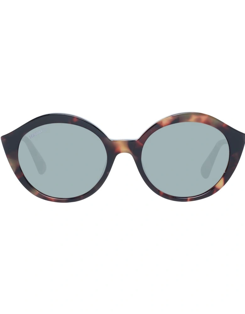 Brown Round Sunglasses with Green Lenses Women