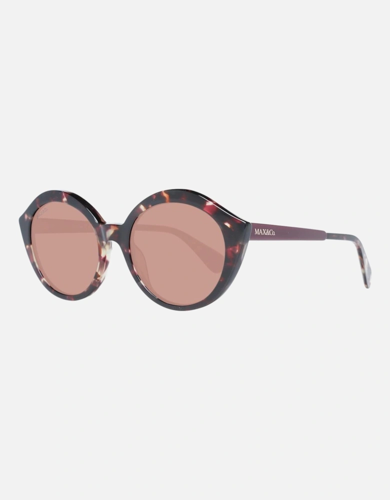 Brown Mirrored Round Sunglasses with UV Protection Women