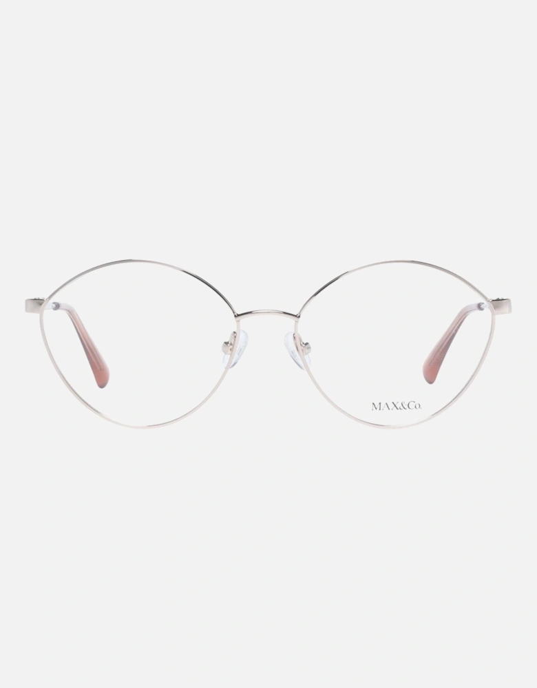 Rose Gold Round Metal Frame Demo Glasses Women