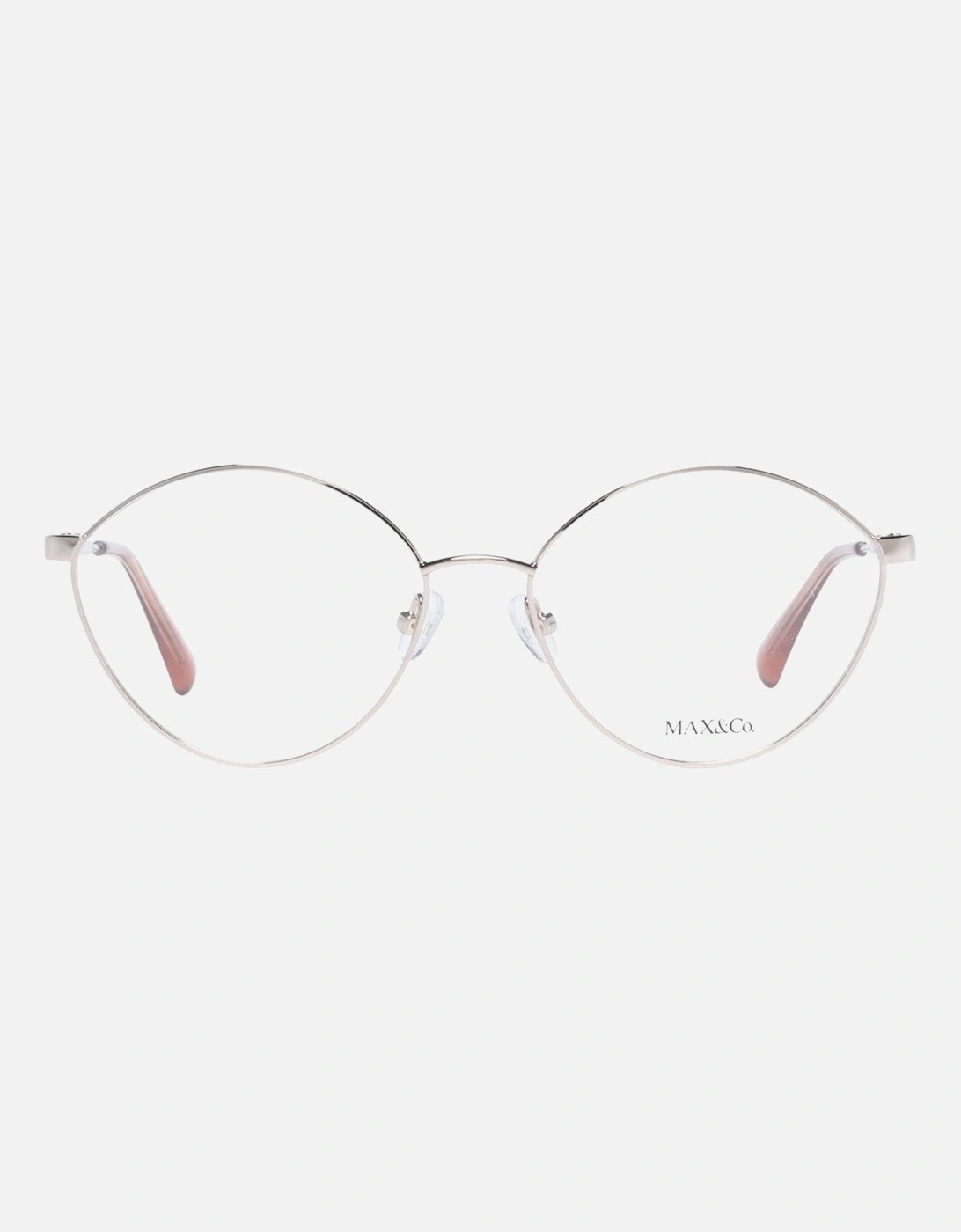 Rose Gold Round Metal Frame Demo Glasses Women