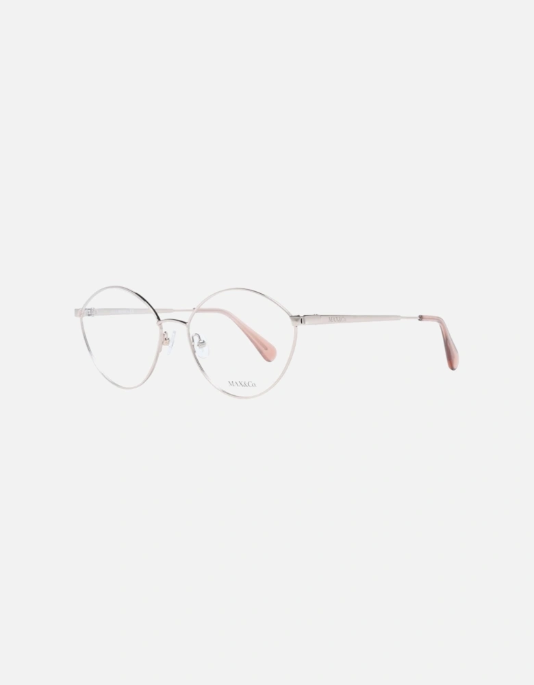 Rose Gold Round Metal Frame Demo Glasses Women