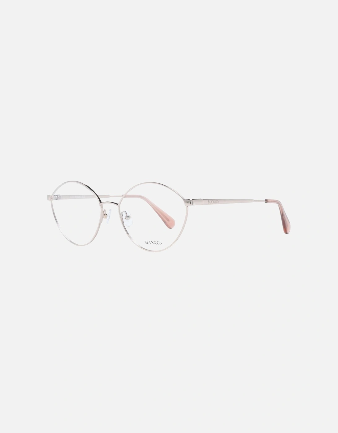 Rose Gold Round Metal Frame Demo Glasses Women, 4 of 3