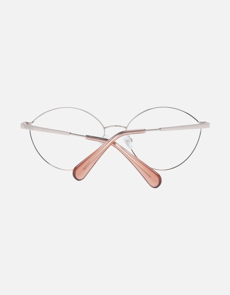 Rose Gold Round Metal Frame Demo Glasses Women
