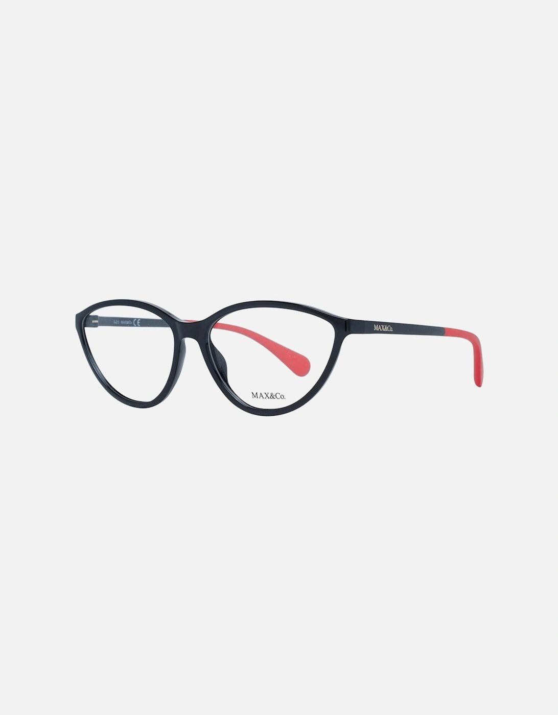Black Plastic Cat Eye Glasses with Demo Lenses Women Frames, 4 of 3