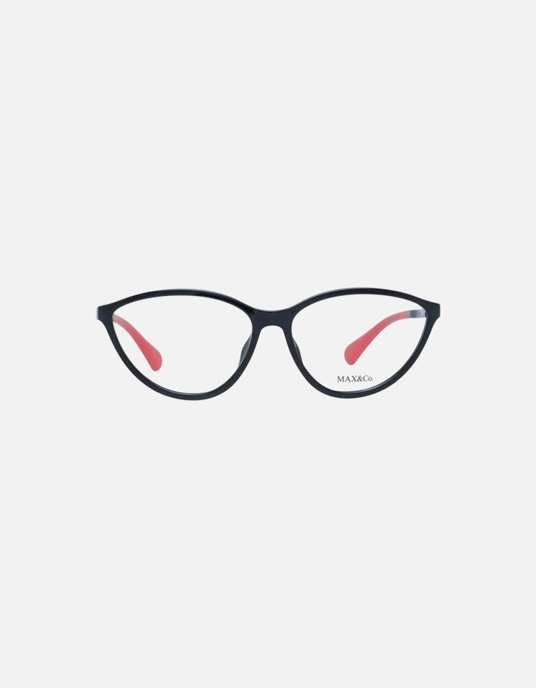 Black Plastic Cat Eye Glasses with Demo Lenses Women Frames